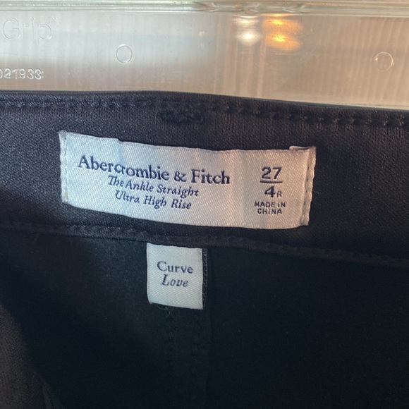 Abercrombie & Fitch Mixed Fabric Ultra High Rise Ankle Straight Jean Size 27 - Picture 12 of 17